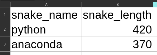 Excel file with number formatting